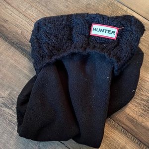 Hunter Cable Knit black liner